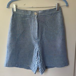 Vintage Gingham linen  shorts
